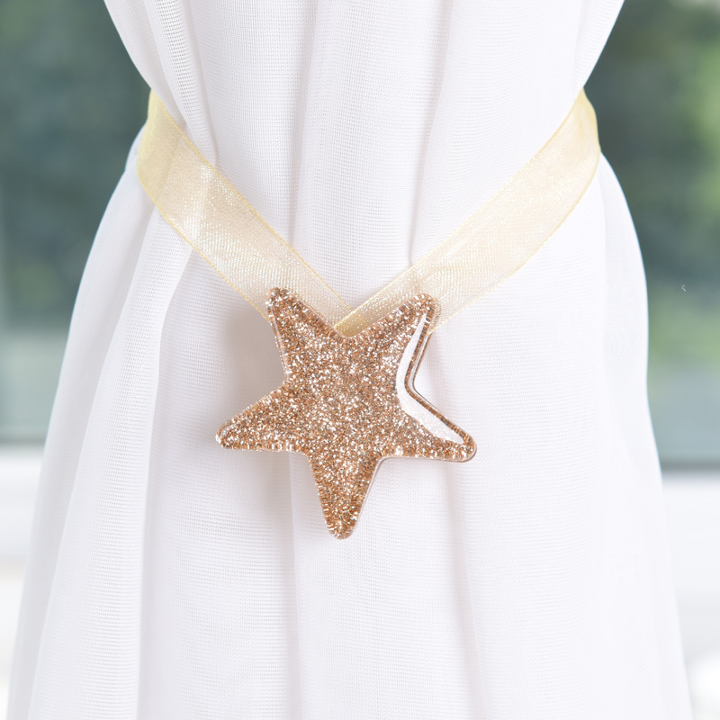 Shining-Star-Shaped-Magnet-Ribbon-Curtain-Tie-Concise-Style-Curtain-Buckle-1281837-1