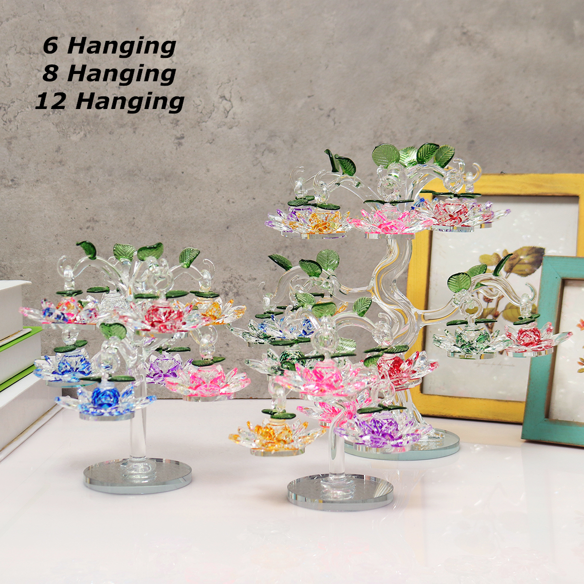 Transparent-Chirstmas-Tree-Hanging-Ornaments-60mm-Crystal-Glass-Lotus-Miniature-Figurine-Home-Decora-1453798-1