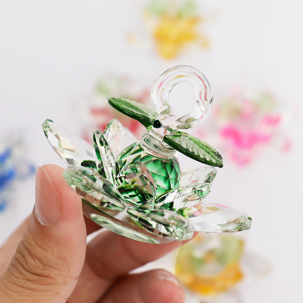 Transparent-Chirstmas-Tree-Hanging-Ornaments-60mm-Crystal-Glass-Lotus-Miniature-Figurine-Home-Decora-1453798-7