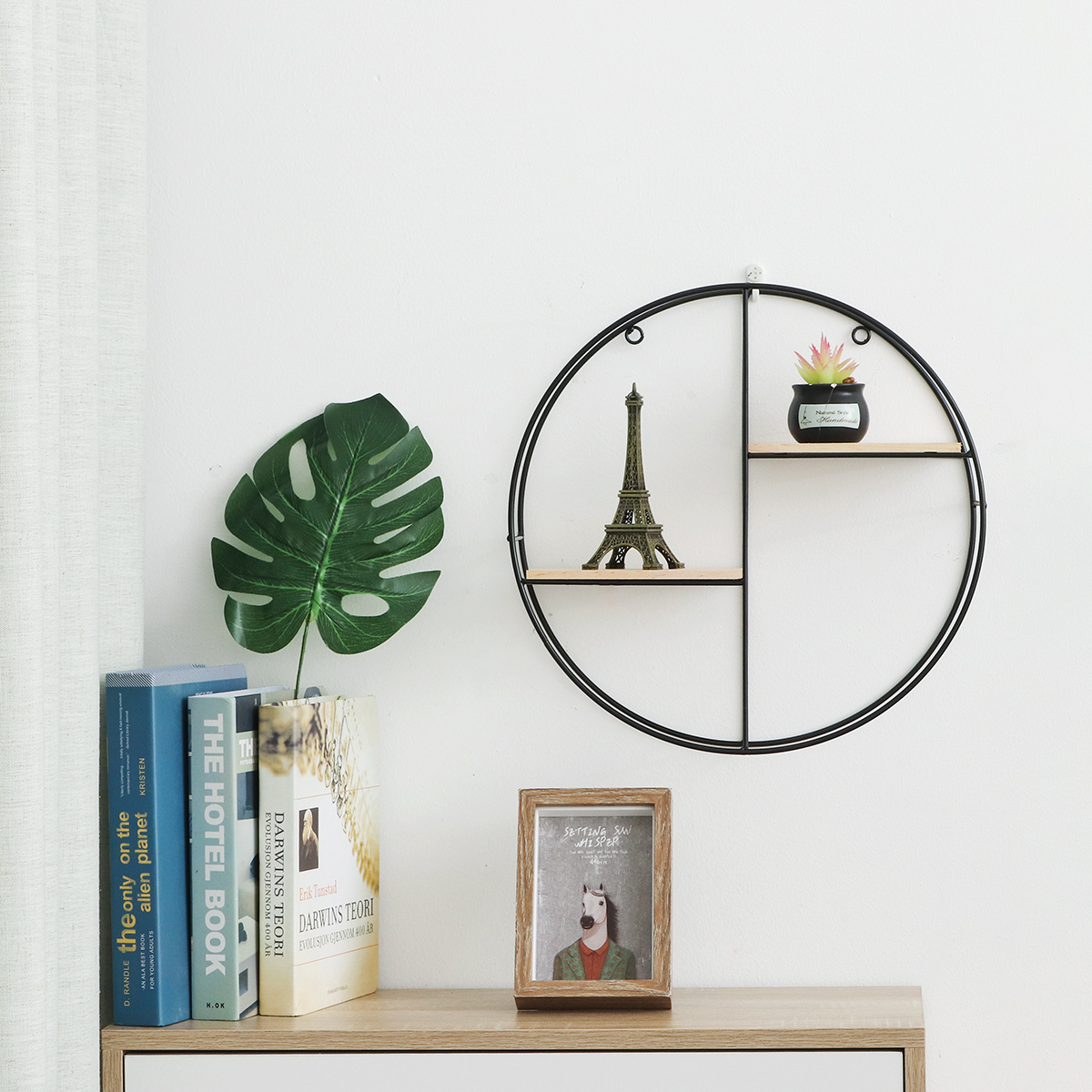 Wood-Metal-Wall-Mounted-Shelf-Storage-Rack-Display-Shelves-Living-Room-Decor-BlackGold-1760174-1