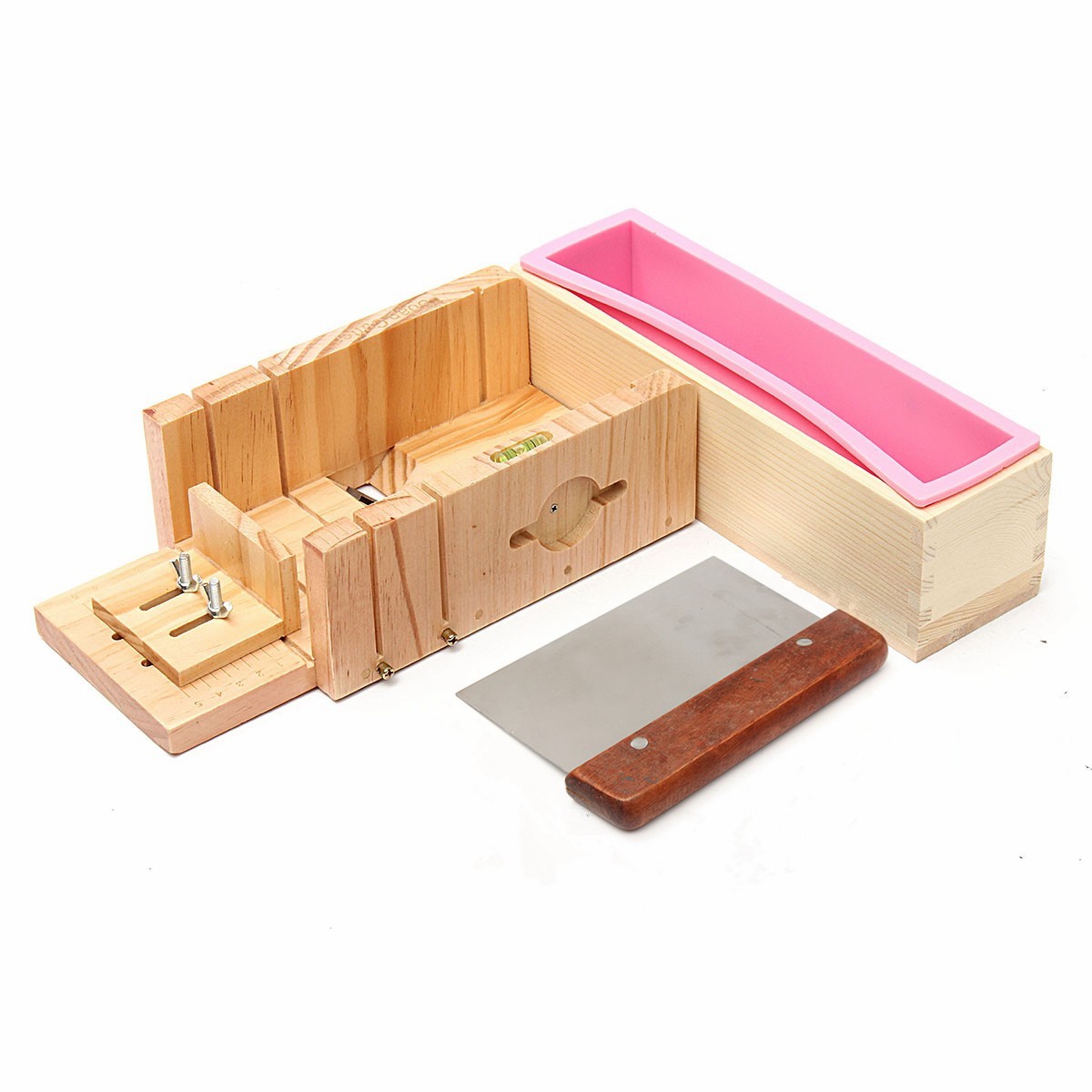 Wooden-Handmade-Loaf-Soap-Cake-Mould-Silicone-Making-Slicer-Cutter-1618567-3