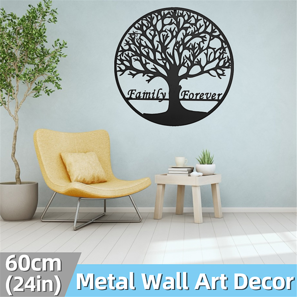 24in60cm-Metal-Tree-Hanging-Wall-Art-Round-Sculpture-Family-Forever-Home-Decoration-1780896-1