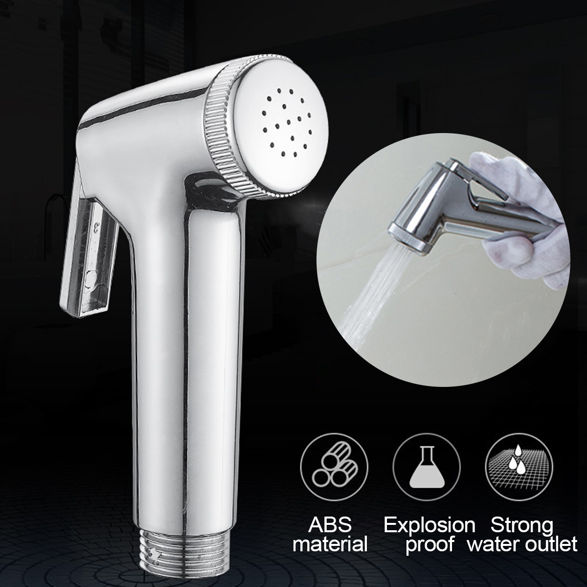ABS-Hand-Held-Bidet-Spray-Toilet-Attachment-Diaper-Sprayer-Hose-Holder-Bathroom-1660807-11