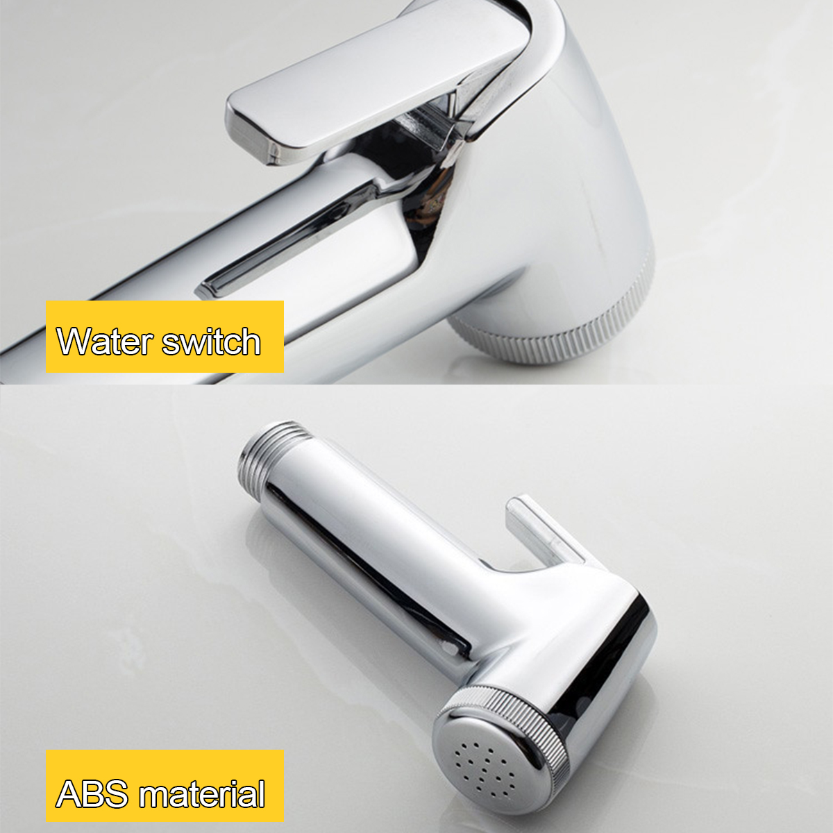 ABS-Hand-Held-Bidet-Spray-Toilet-Attachment-Diaper-Sprayer-Hose-Holder-Bathroom-1660807-13