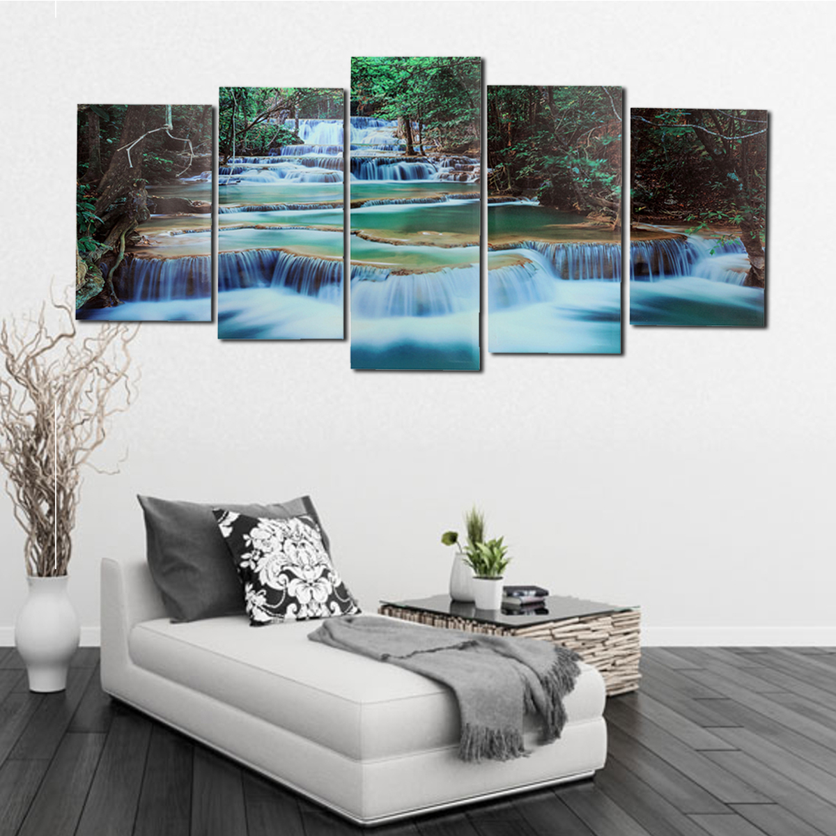 Large-Framed-Canvas-Prints-Forest-Waterfall-Painting-Home-Hanging-Wall-Decorations-1444004-4