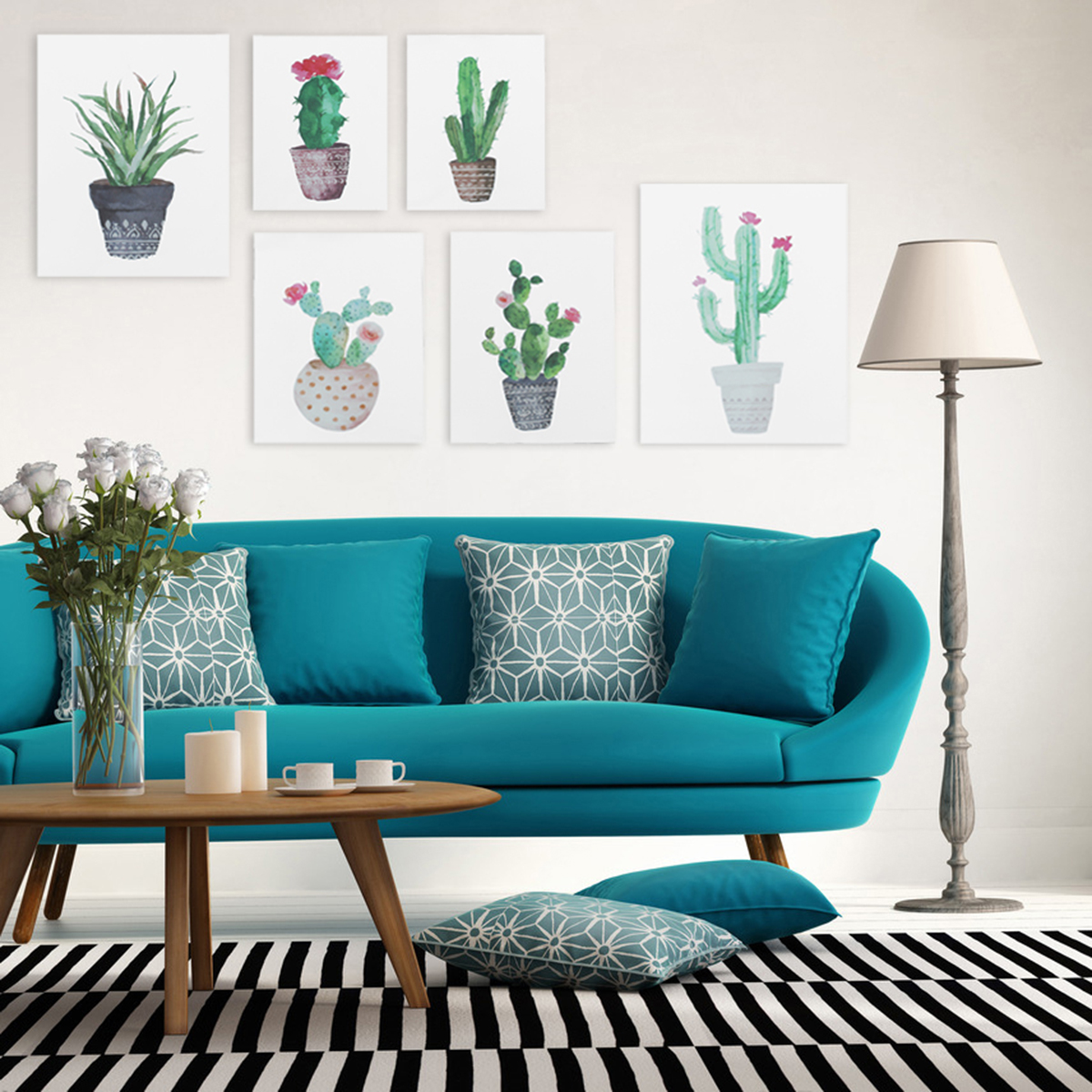 Watercolor-Cactus-Canvas-Painting-Unframed-Wall-mounted-Modern-Art-Painting-for-Living-Room-Bedroom--1867206-1