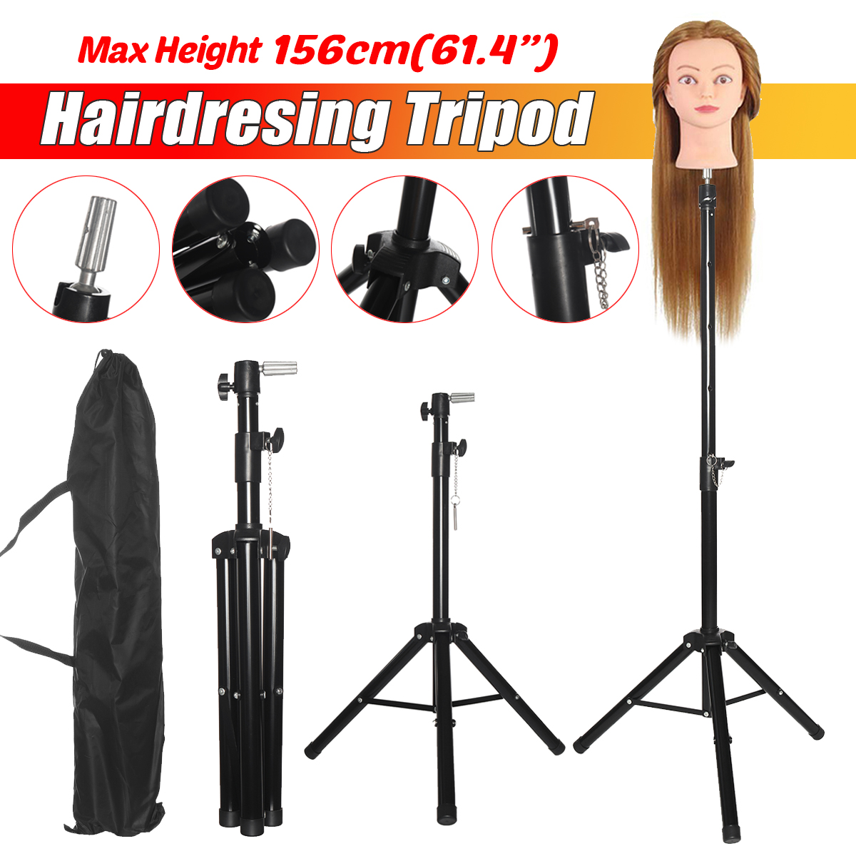 156m-Height-Adjustable-Cosmetology-Tripod-Wig-Stand-Holder-for-Doll-Head-Hairdressing-Training-1823100-1