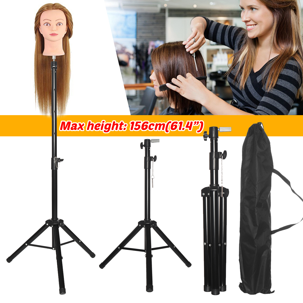 156m-Height-Adjustable-Cosmetology-Tripod-Wig-Stand-Holder-for-Doll-Head-Hairdressing-Training-1823100-3