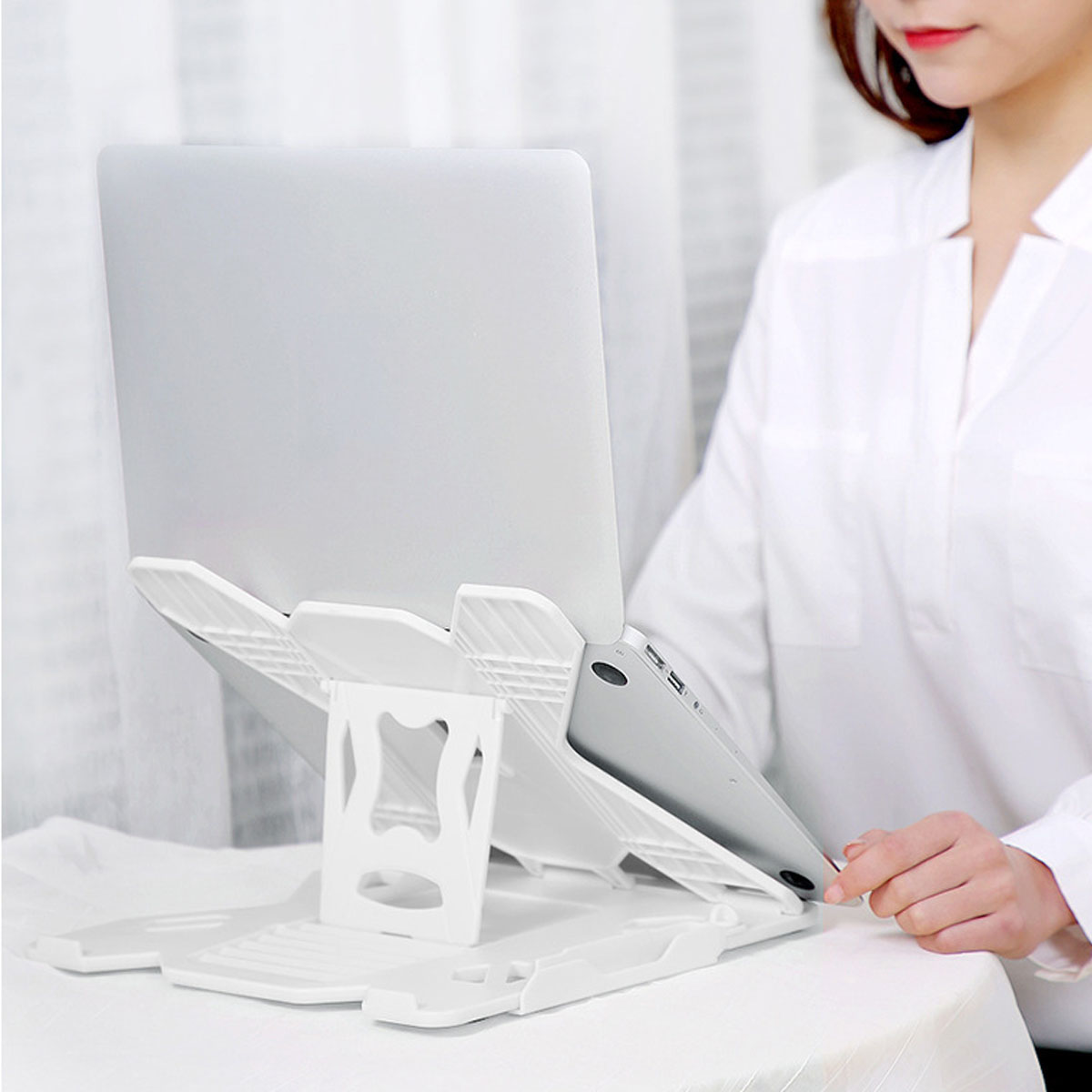 2-IN-1-Foldable-8-Level-Height-Adjustable-Macbook-Laptop-Holder-Stand-Bracket-with-Phone-Holder-for--1747801-10
