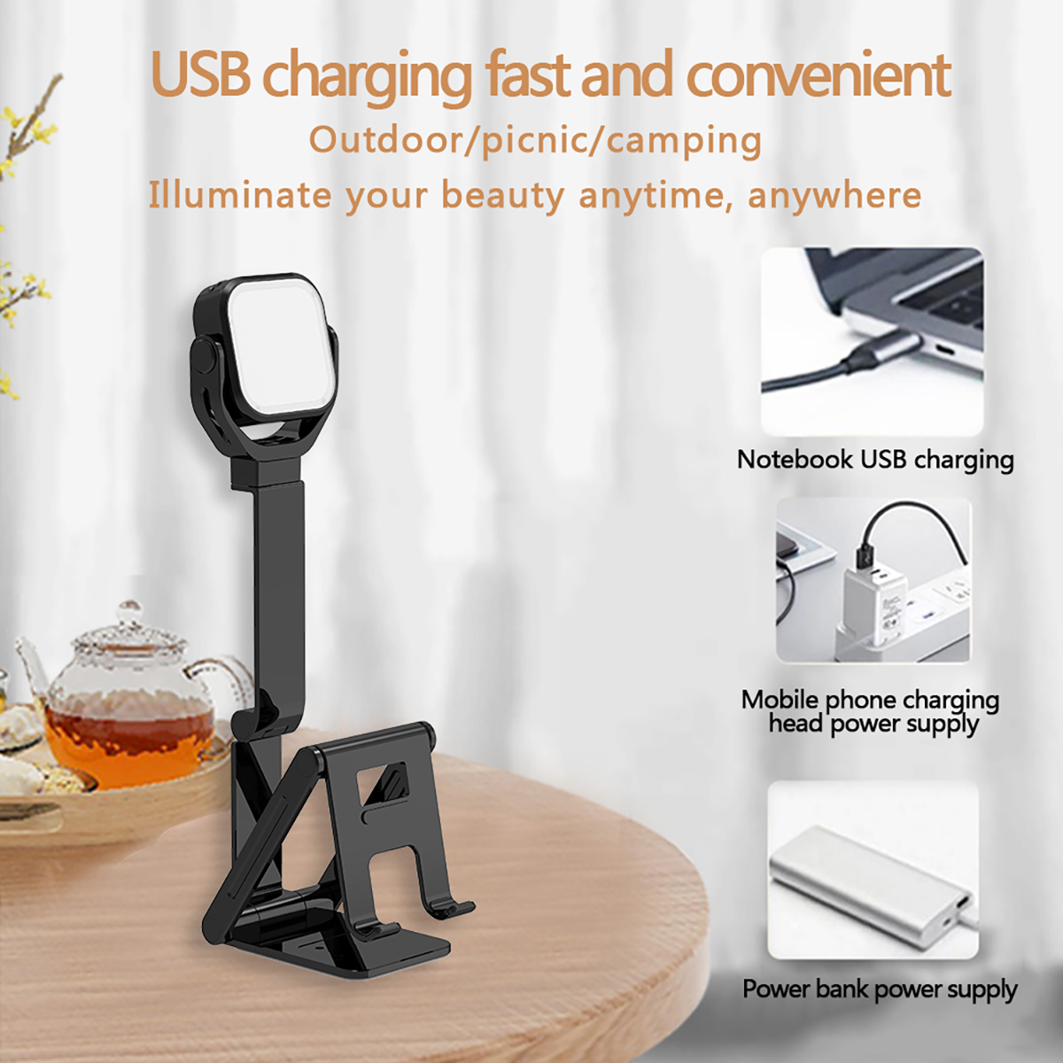 2-In-1-Foldable-Multi-Angle-Desktop-Phone-Holder-Fill-Light-Stand-Multiple-Color-Temperature-Brightn-1925451-6