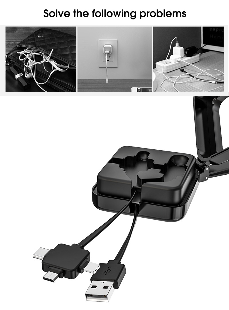 Bakeey-3-IN-1-for-Lightning-Micro-Type-C-Telescopic-Data-Cable-Tablet-Mobile-Phone-Holder-with-Mirro-1921655-2