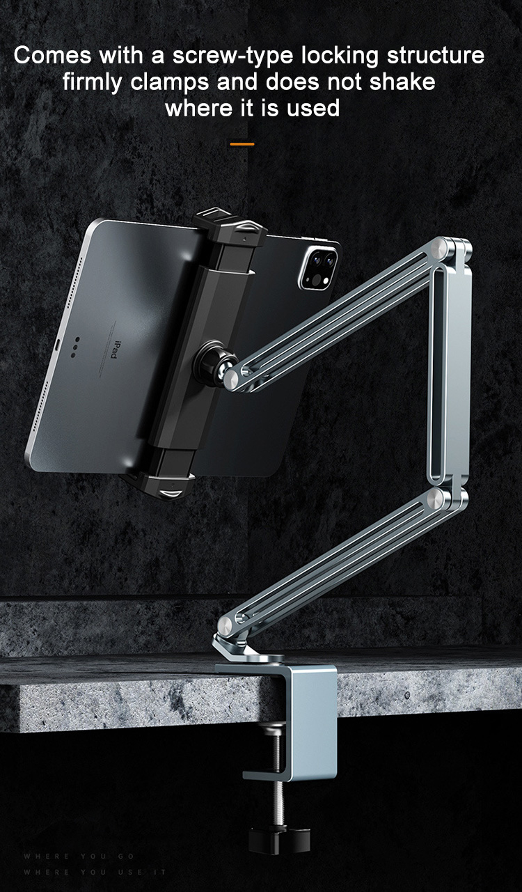 Bakeey-360deg-Degree-Rotation-Long-Arm-PhoneTablet-Holder-Three-Shaft-Design-Multi-Angle-Adjustable--1933927-5