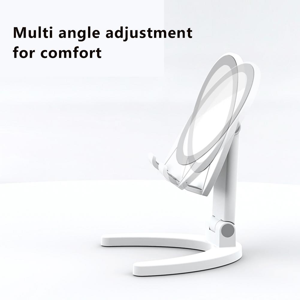 Bakeey-Adjustable-Desk-Phone-Holder-Foldable-Tablet-Stand-With-Make-up-Mirror-For-iPhone-For-Samsung-1932066-3
