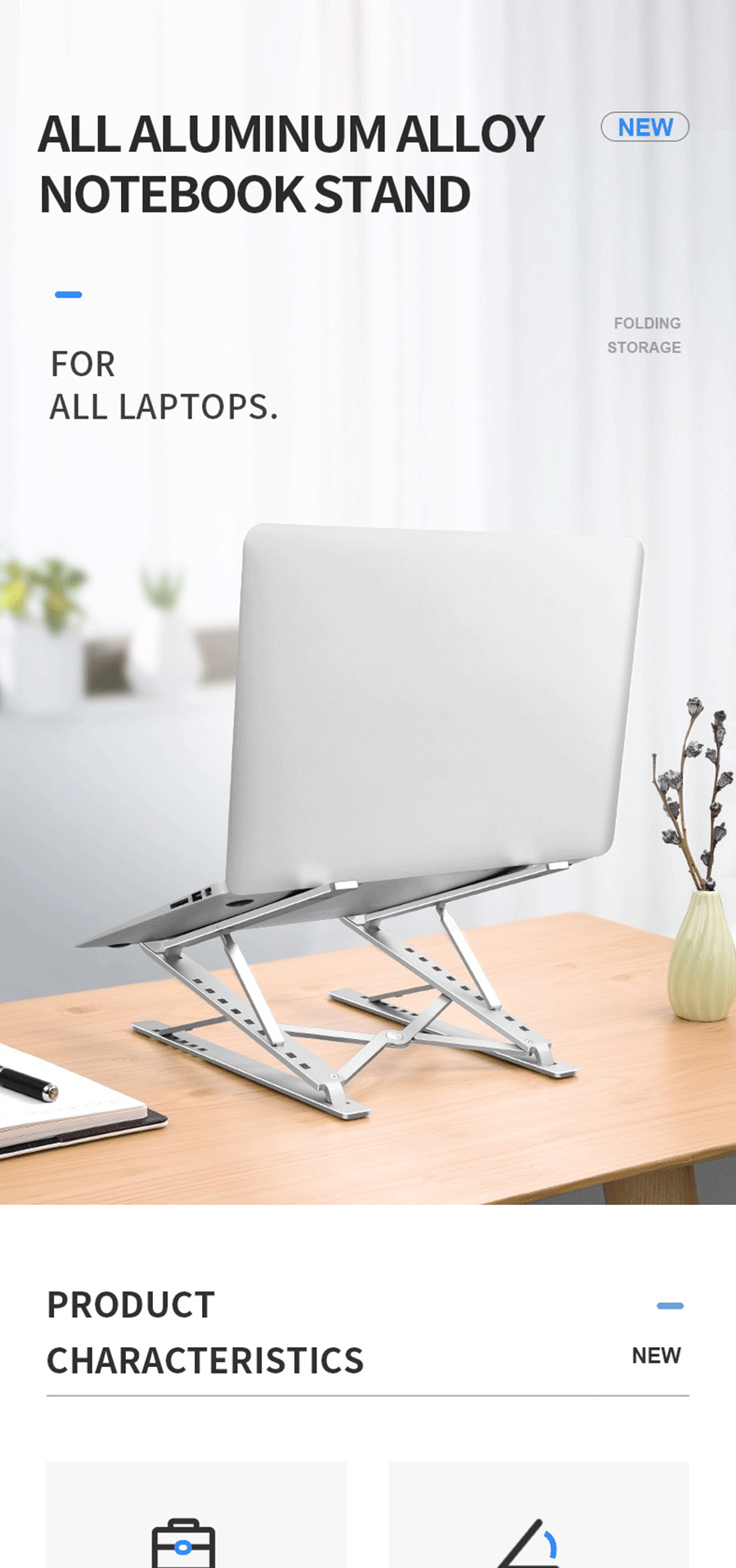 Bakeey-Foldable-Double-Layer-Multiple-Gear-Height-Adjustment-Aluminium-Alloy-Macbook-Stand-Bracket-H-1921306-1