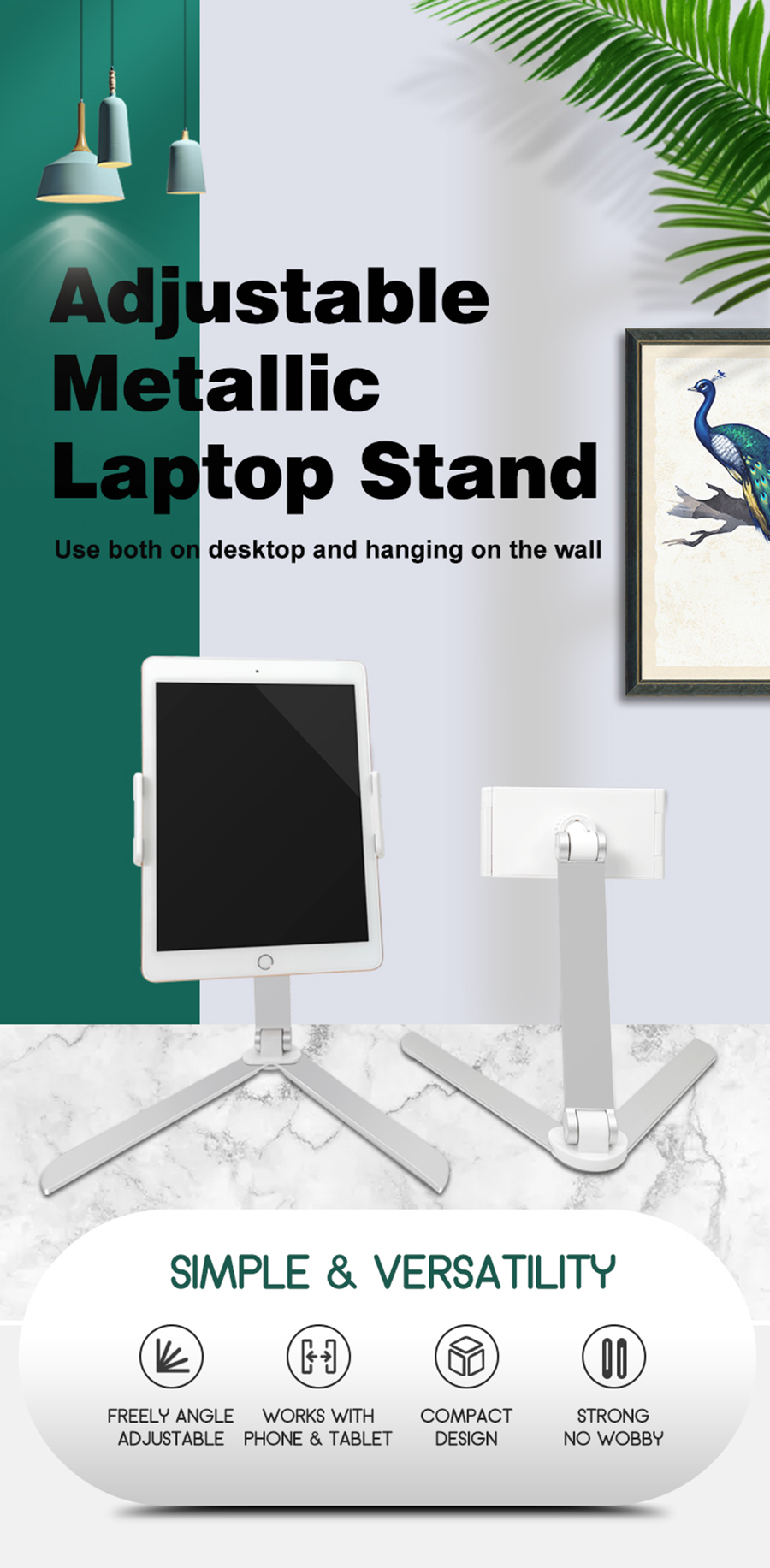 Bakeey-Folding-Phone-Tablet-Holder-Stand-Free-Adjustment-Angle-Wall-Desktop-Bracket-for-iPad-Mini-1898624-1