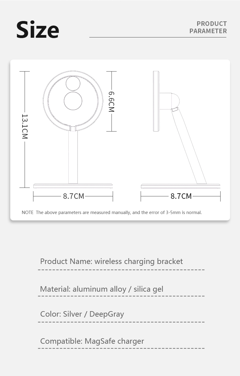 Bakeey-For-Magsafe-Phone-Charger-Holder-Aluminium-Alloy-Bracket-360degRotation-For-iPhone-12-Series--1780269-9