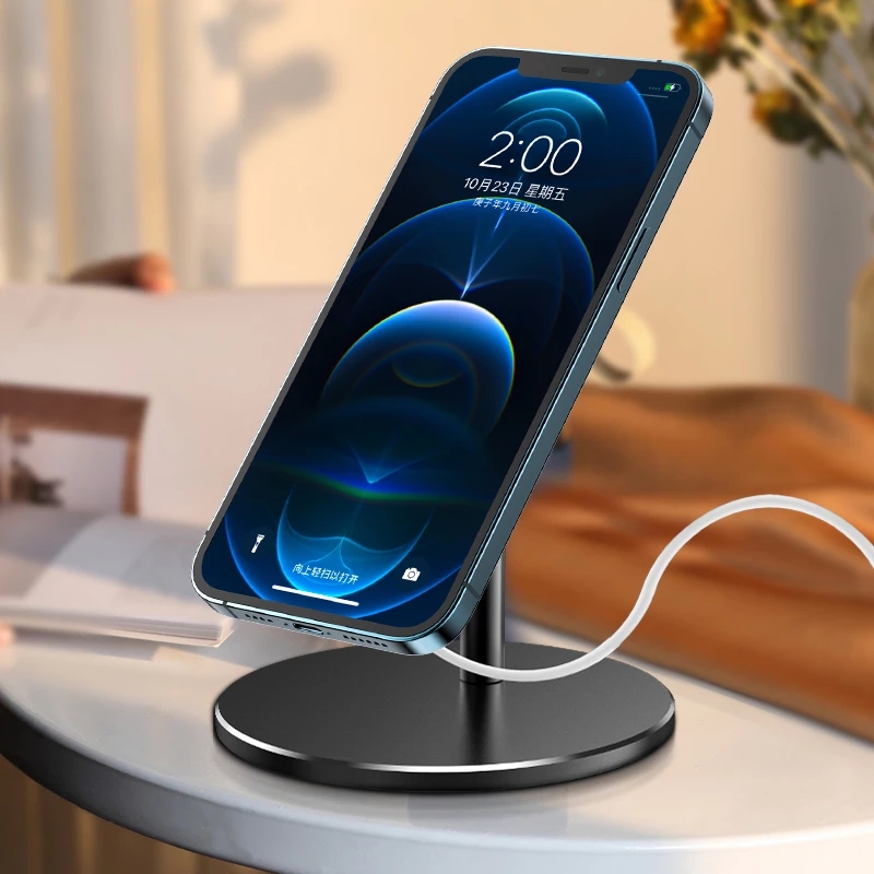 Bakeey-MagSafe-Magnetic-360-Degree-Aluminum-Alloy-Wireless-Charger-Holder-Stand-for-iPhone-12-Series-1785496-7