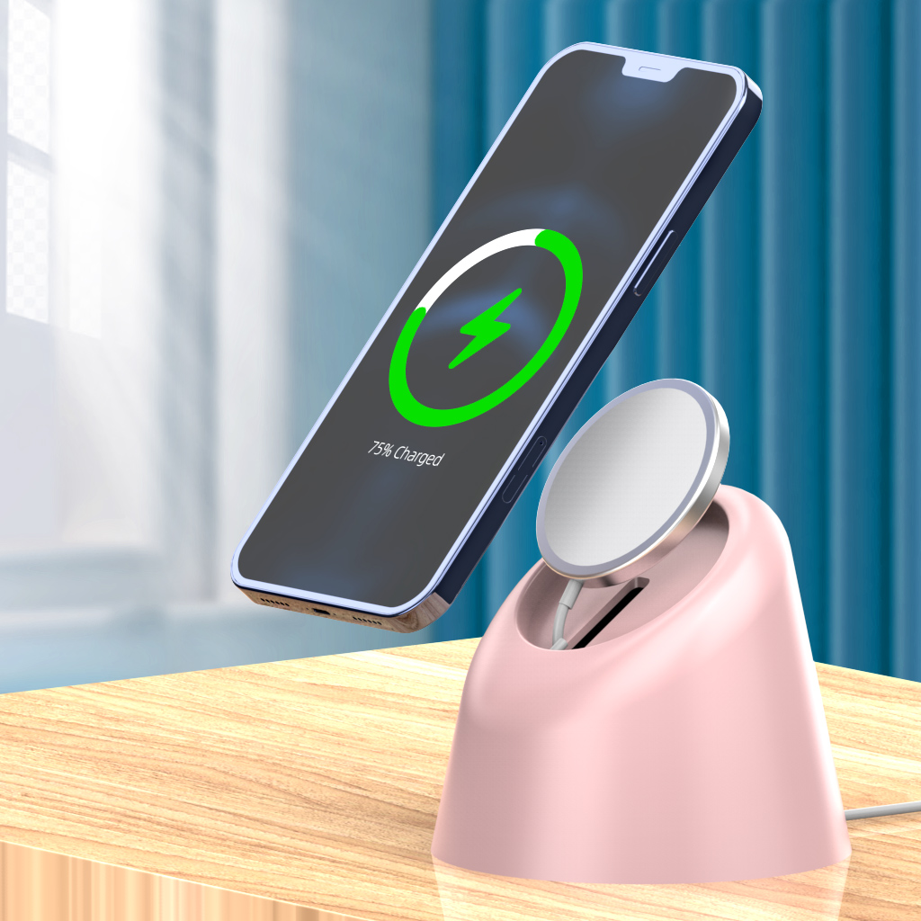 Bakeey-MagSafe-Wireless-Charger-Silicone-Base-Stand-Bracket-Mount-Desktop-Holder-for-iPhone-12-Serie-1786088-9