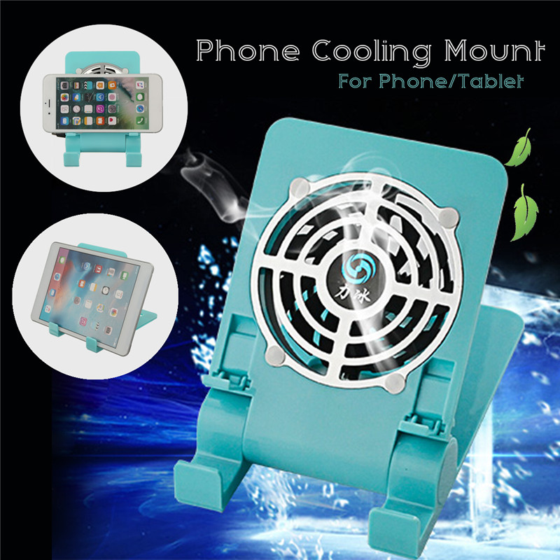 Bakeey-Mini-Fan-Cooling-Desktop-Phone-Holder-Foldable-Heat-Dissipation-Lazy-Stand-for-Samsung-1266385-1