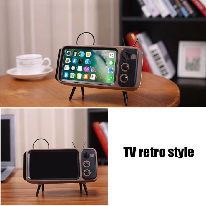 Bakeey-Mini-Retro-TV-Pattern-Desktop-Cell-Phone-Stand-Holder-Lazy-Bracket-Compatible-with-Mobile-Pho-1579325-2