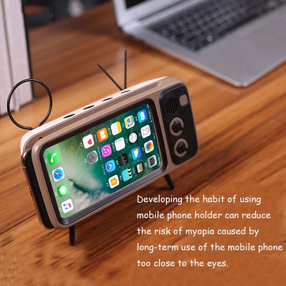Bakeey-Mini-Retro-TV-Pattern-Desktop-Cell-Phone-Stand-Holder-Lazy-Bracket-Compatible-with-Mobile-Pho-1579325-4