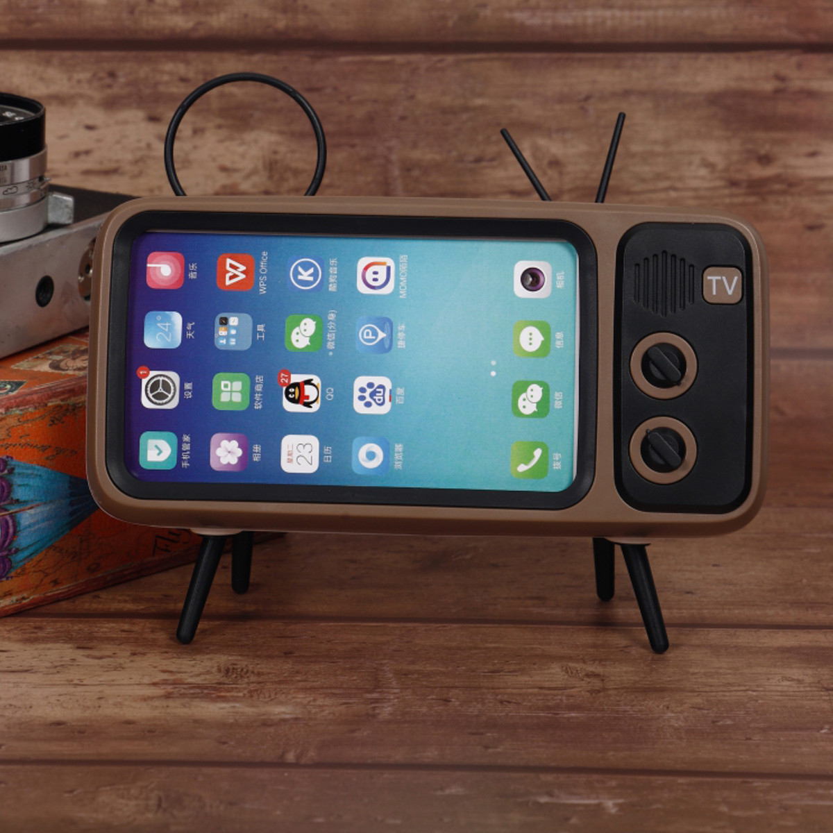 Bakeey-Mini-Retro-TV-Pattern-Desktop-Phone-Stand-Holder-Lazy-Bracket-for-Mobile-Phone-between-47-inc-1634630-4