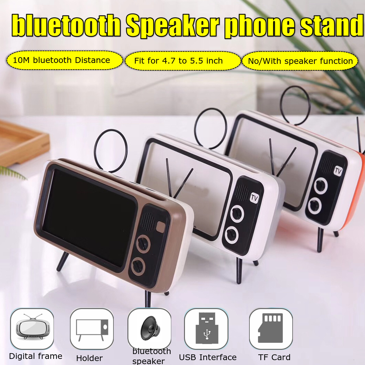 Bakeey-Mini-Retro-TV-Pattern-bluetooth-Speaker-Desktop-Cell-Phone-Stand-Holder-Lazy-Bracket-for-Mobi-1634628-2