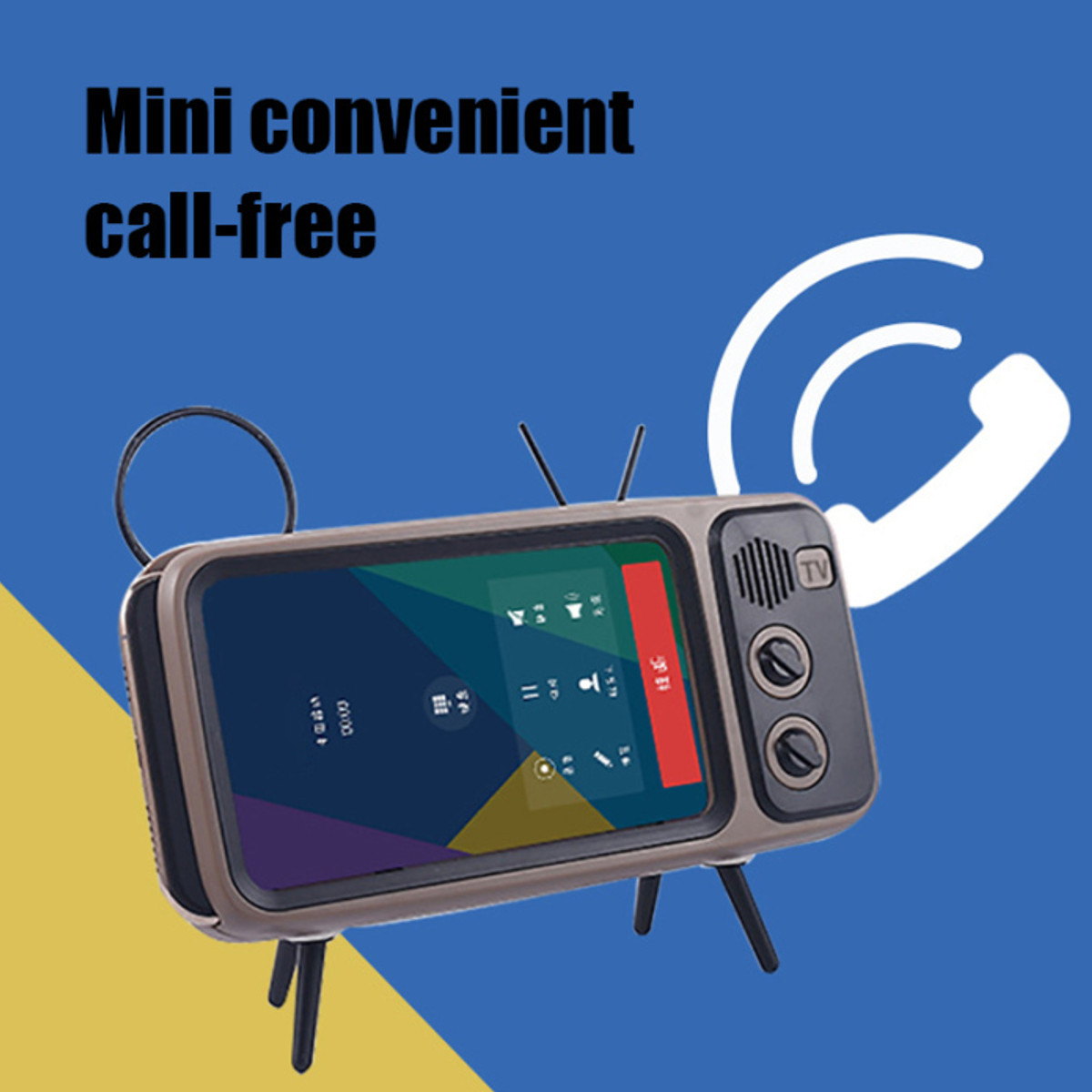 Bakeey-Mini-Retro-TV-Pattern-bluetooth-Speaker-Desktop-Cell-Phone-Stand-Holder-Lazy-Bracket-for-Mobi-1634628-10