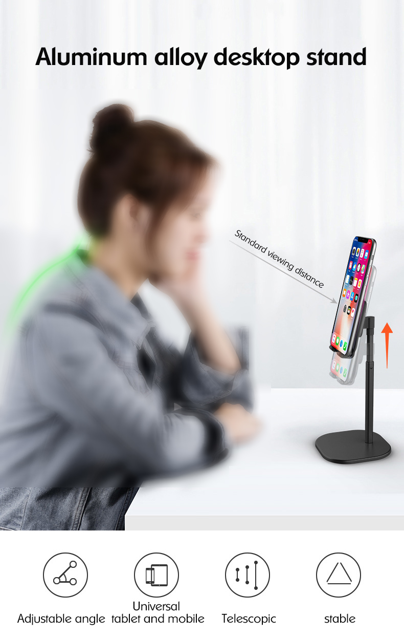 Bakeey-Portable-Telescopic-45deg-Angle-Height-Adjustable-Anti-slip-Aluminium-Alloy-Desktop-Stand-Tab-1662375-2