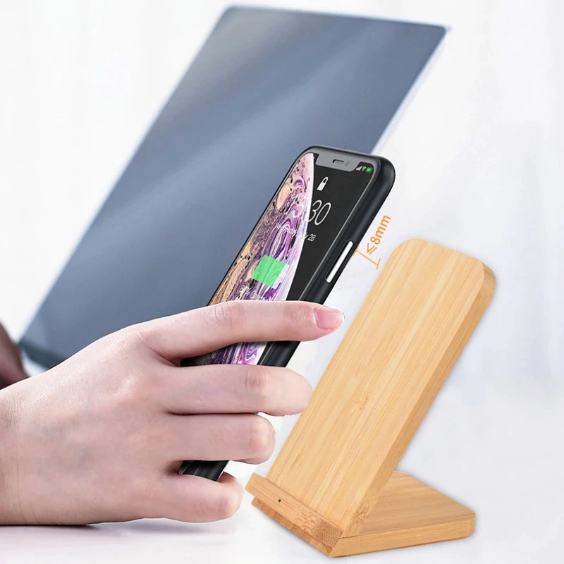 Bakeey-TOVYS-200-10W-Qi-Wireless-Charging-Bamboo-Wooden-Mobile-Phone-Desktop-Holder-Mount-with-Indic-1788418-5