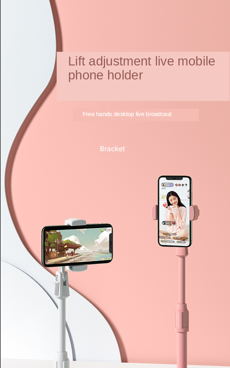COOBOWE-Cell-Phone-Holder-Telescopic-Height-Adjustable-Colorful-Mobile-Phone-Stand-Disc-Base-Desktop-1796047-1