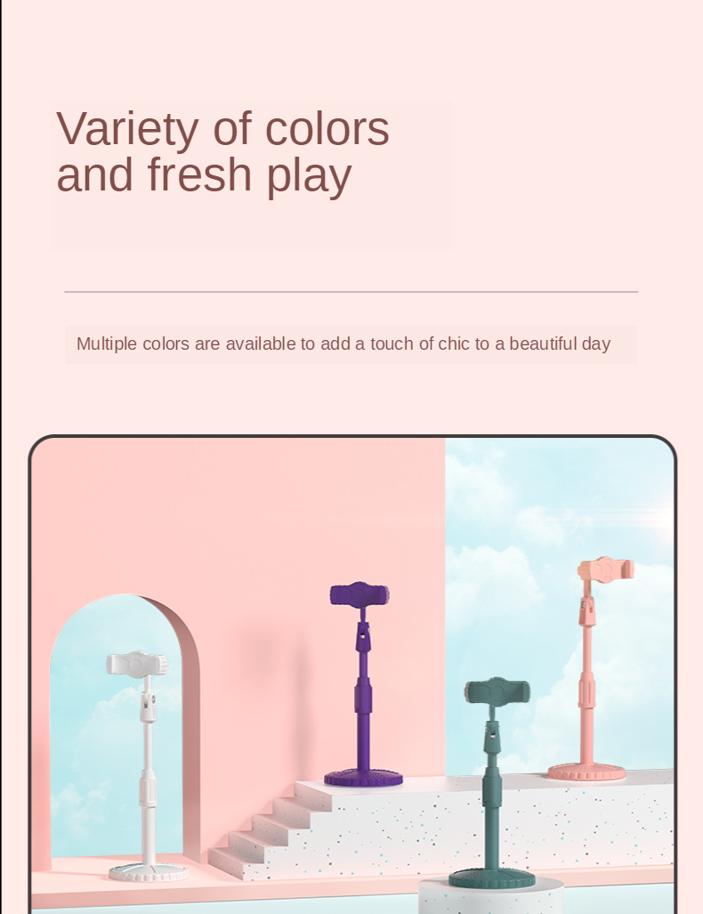 COOBOWE-Cell-Phone-Holder-Telescopic-Height-Adjustable-Colorful-Mobile-Phone-Stand-Disc-Base-Desktop-1796047-13