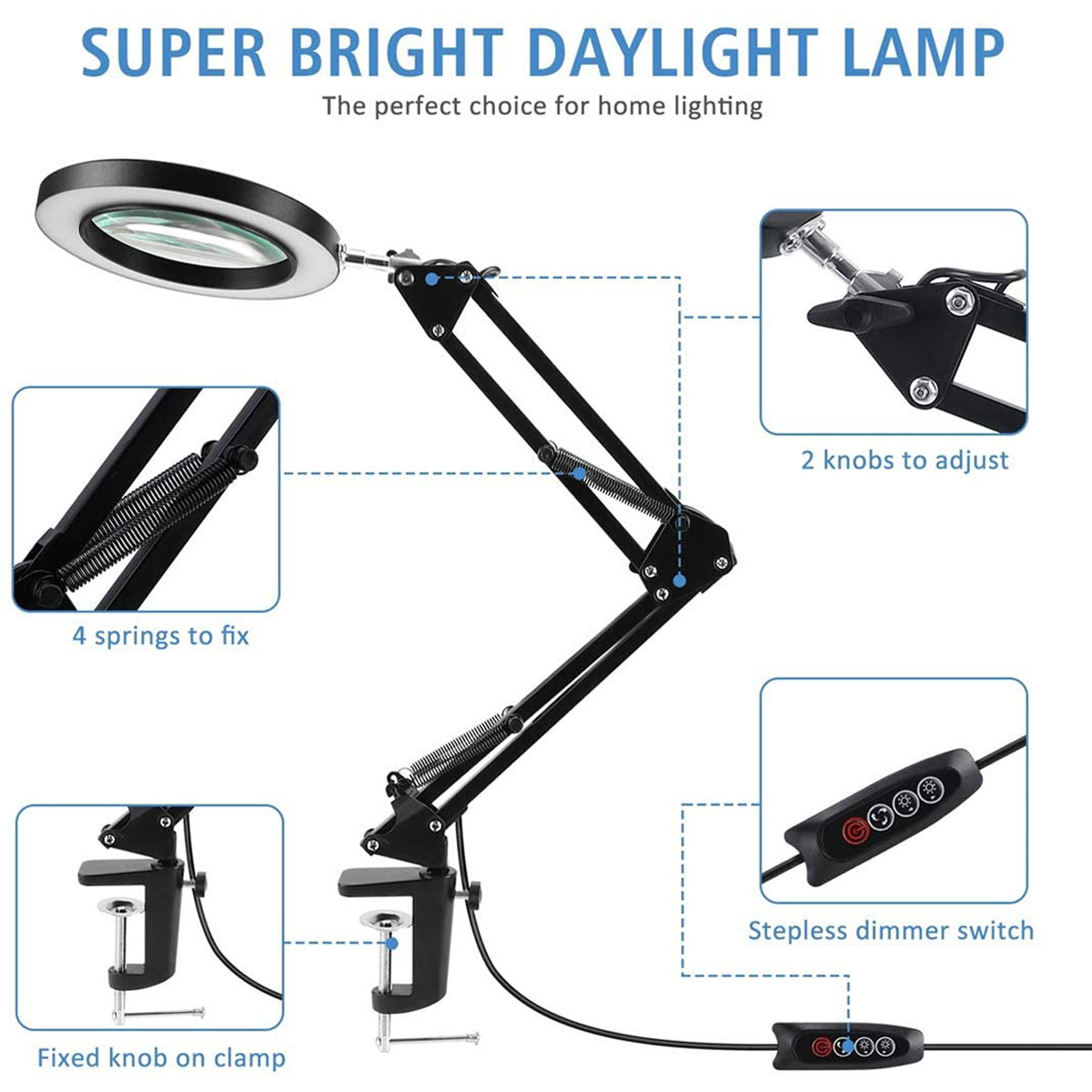 Flexible-Arm-10X-LED-Magnifying-Glass-Stepless-Dimmable-3-Color-Light-Modes-Ring-Fill-Light-with-Des-1874942-2