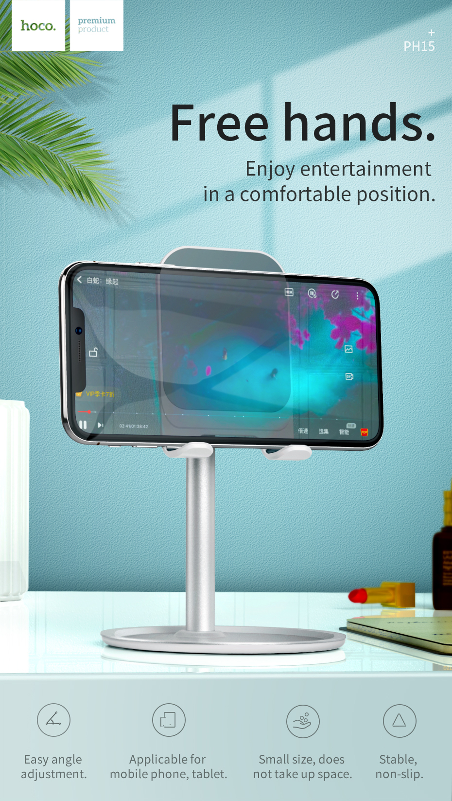 Hoco-Aluminum-Alloy-Desktop-Phone-Holder-Tablet-Stand-For-47-80-inch-Smart-Phone-Tablet-PC-1534715-1