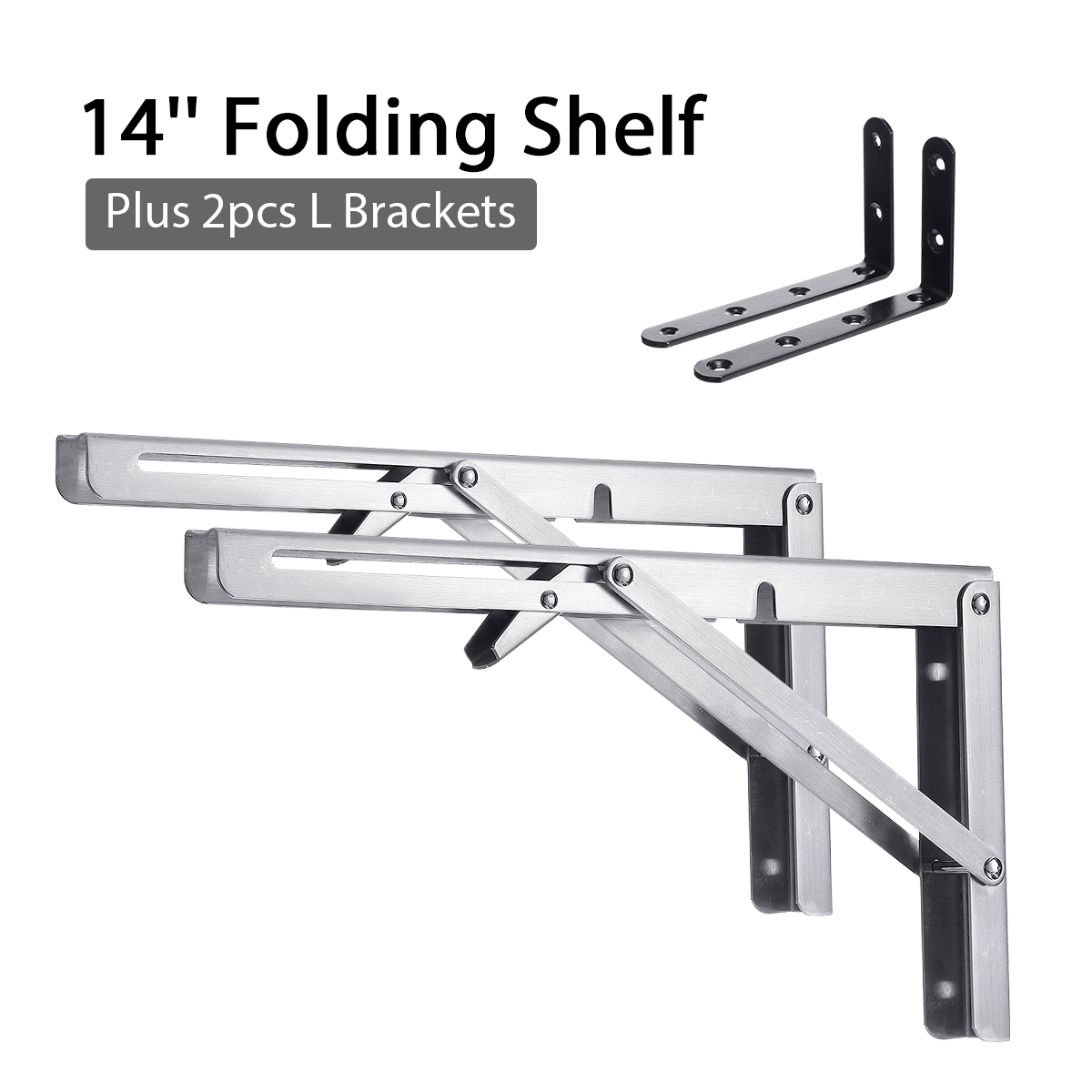 Kingdoway-4PCS-Set-Folding-Stainless-Steel-Wall-Mounted-Shelves-Floating-Hanging-Shelf-Board-Support-1822427-6