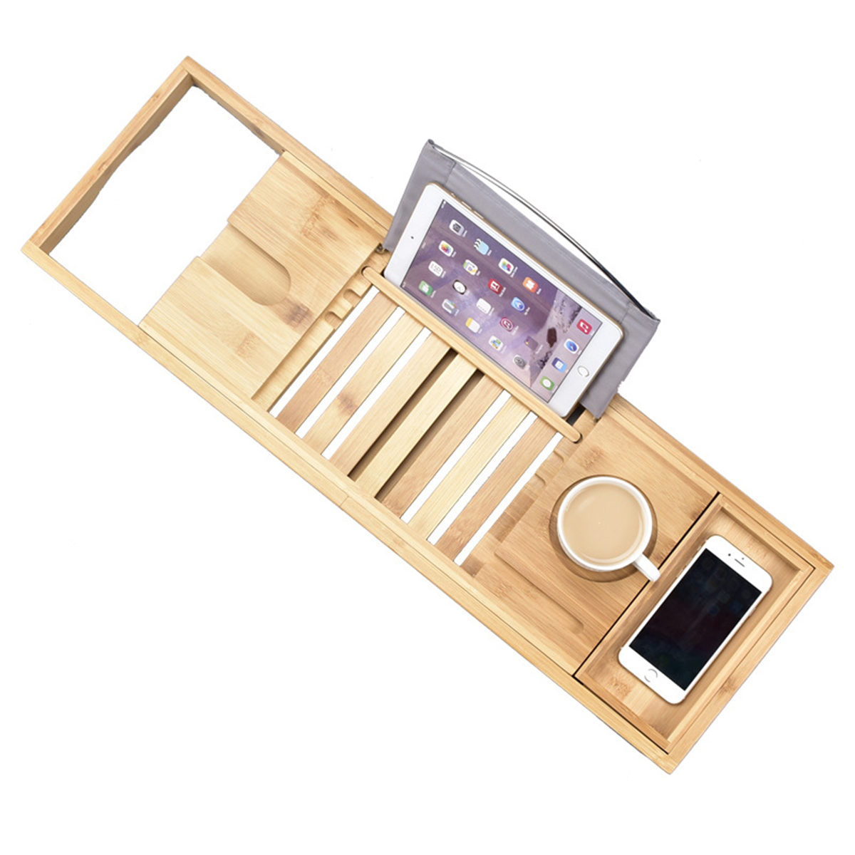 Luxury-Adjustable-Bathtub-Rack-Bamboo-Caddy-Shelf-Shower-Tub-Tray-Towel-Mobile-Phone-Tablet-Holder-S-1827352-4