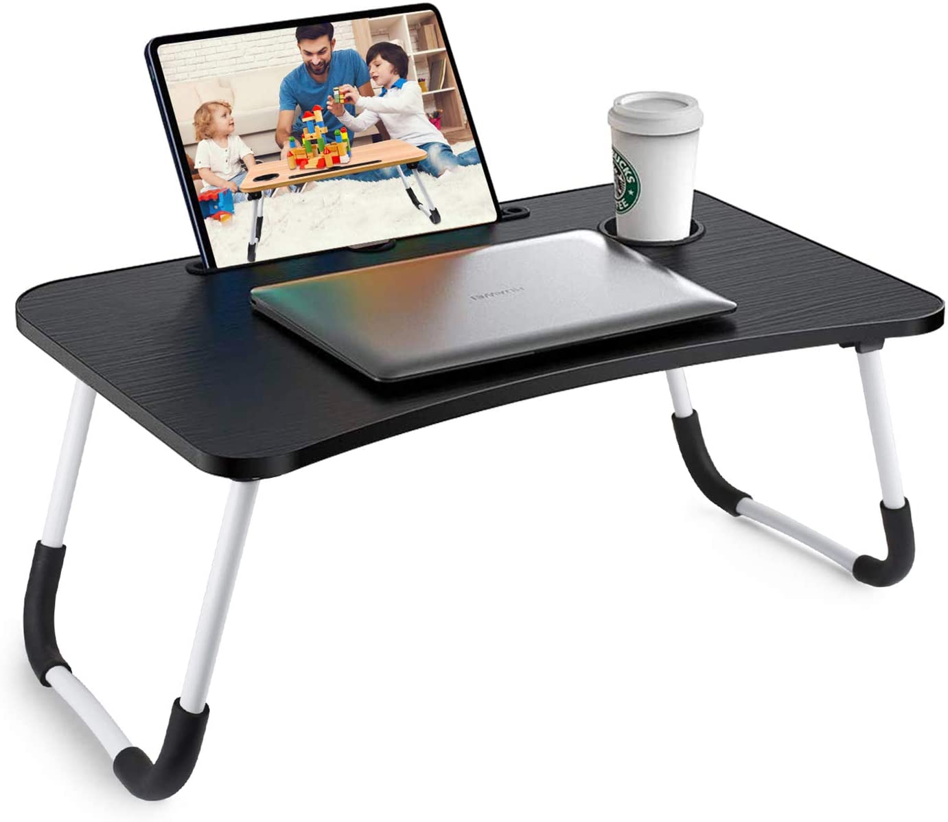 Multifunctional-Folding-Wooden-Lazy-Bed-Desk-Macbook-Table-with-Pen-Cup-Slot-Storage-Drawer-1874952-2