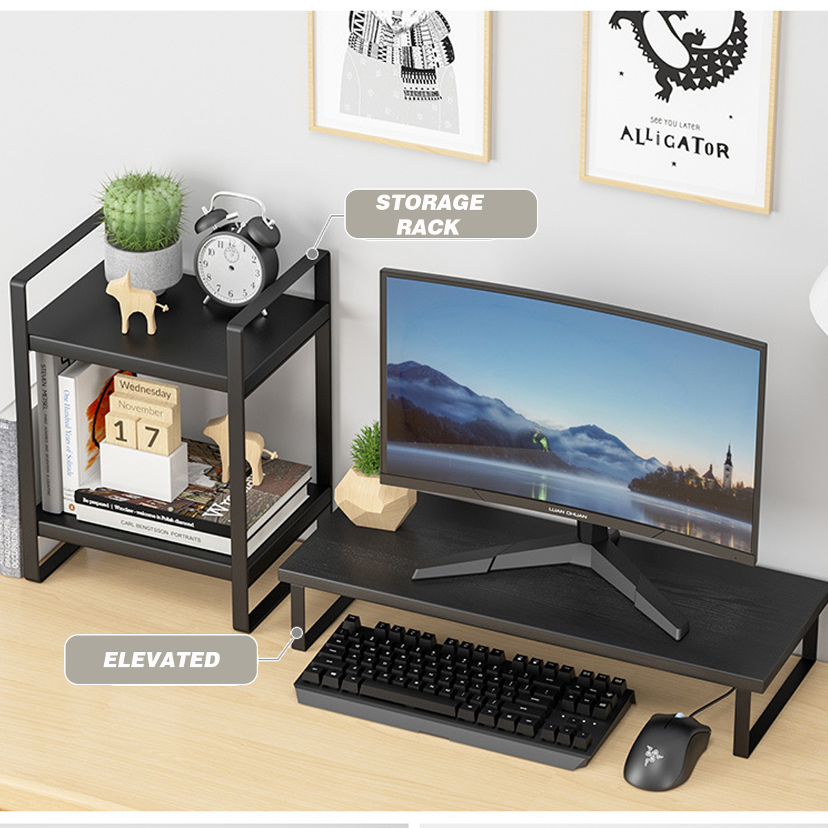 Multifunctional-Mackbook-Desktop-Stand-Macbook-Monitor-Riser-with-2-Layer-Shelves-Desk-Organizer-1865092-8