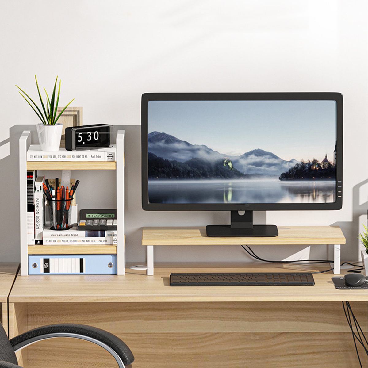 Multifunctional-Mackbook-Desktop-Stand-Macbook-Monitor-Riser-with-2-Layer-Shelves-Desk-Organizer-1865092-9
