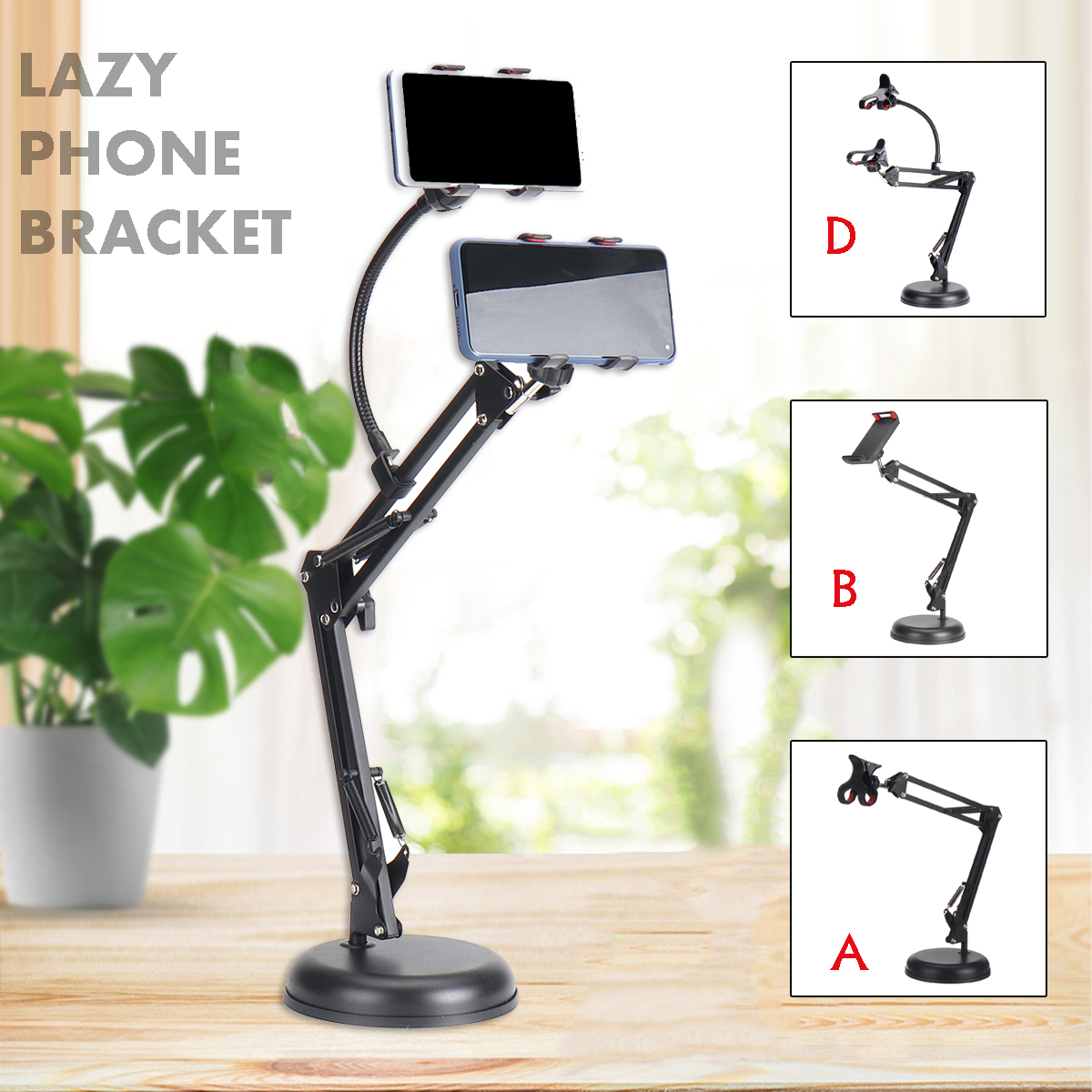 Multiple-Styles-Universal-Flexible-Lazy-Bracket-Phone-Holder-Car-Bed-Desk-Mount-Stand-1725997-1