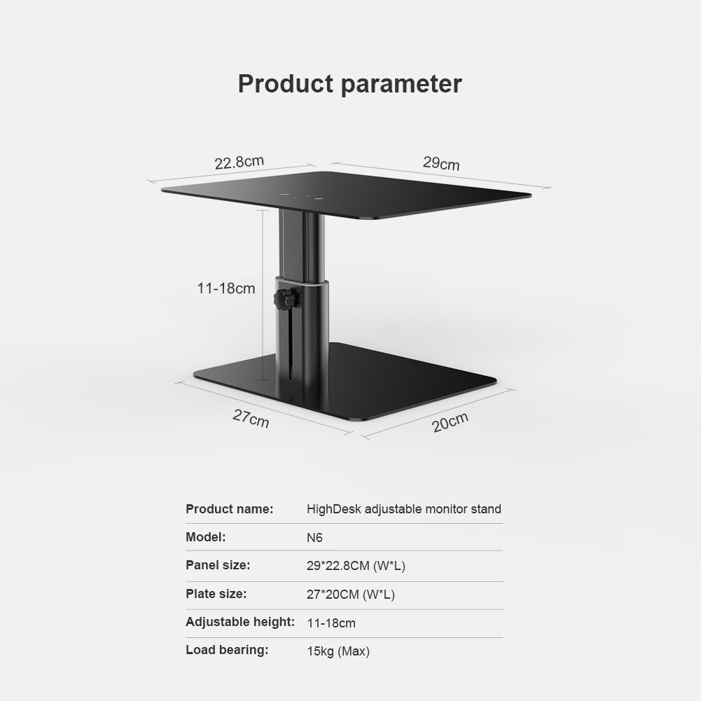 Nillkin-N6-Multiple-Adjustable-Height-Aluminum-Alloy-Macbook-iMac-Monitor-Stand-Holder-with-Storage--1803170-9