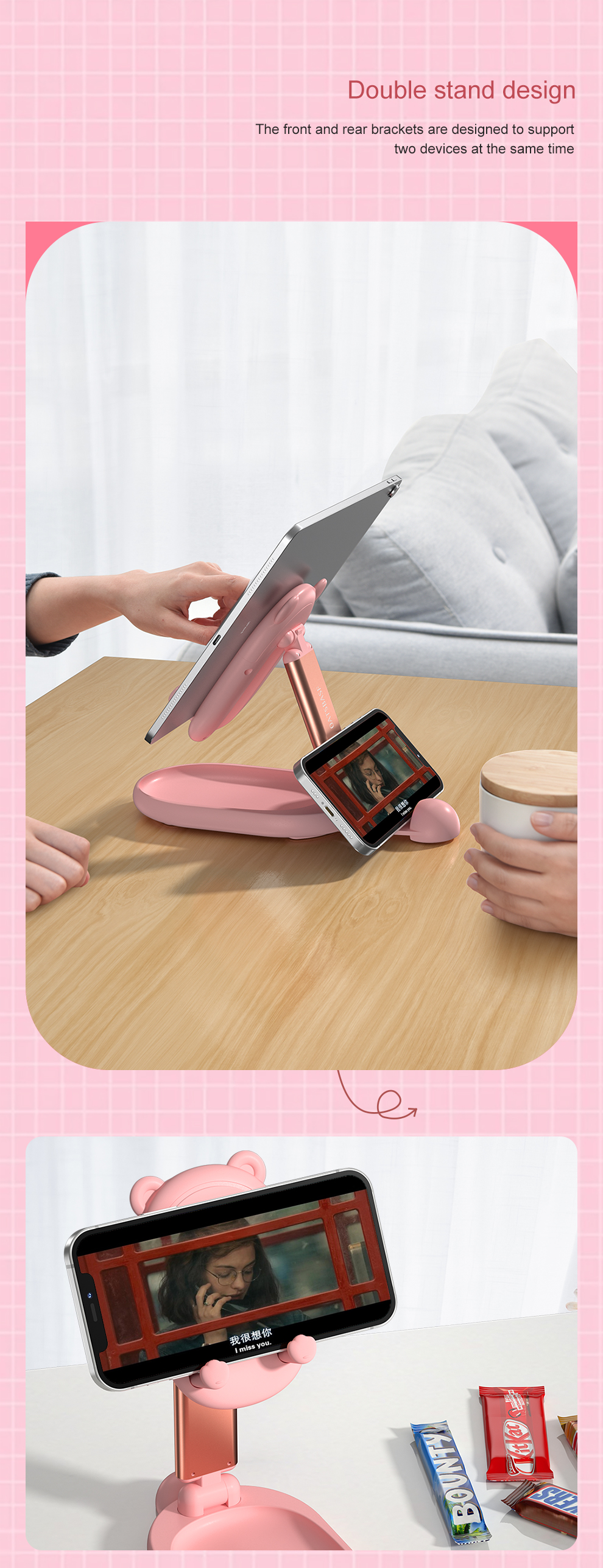 Oatsbasf-Phone--Tablet-Holder-with-Storage-Plate-Mirror-Telescopic-Height-Desktop-Stand-for-iPad-Air-1814573-7