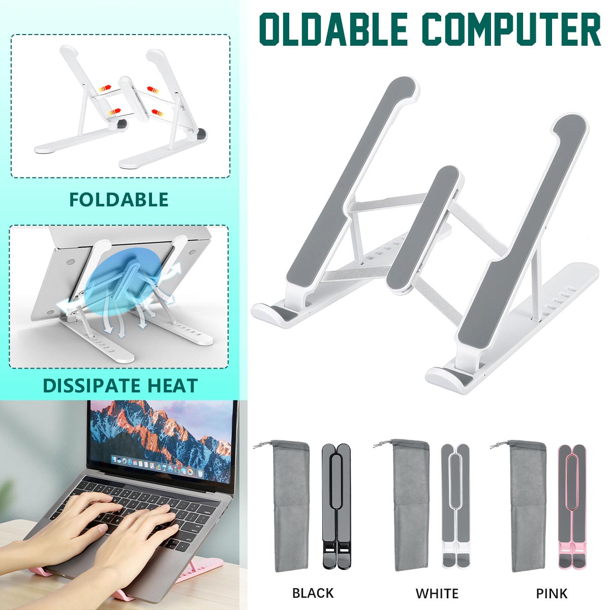 Portable-Foldable-Height-Adjustable-Heat-Dissipation-Desktop-Macbook-Laptop-Stand-Holder-1758602-2