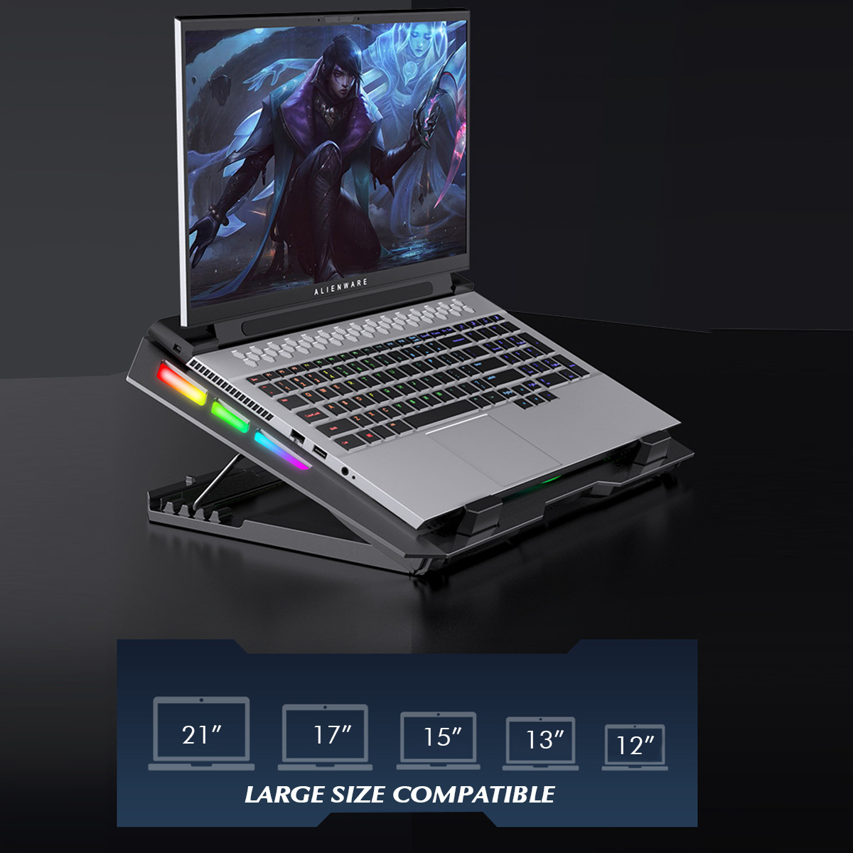RGB-5-Gear-Angle-Adjustable-Macbook-Cooling-Stand-Dual-USB-Port-Desktop-Holder-Bracket-Compatible-wi-1861381-11