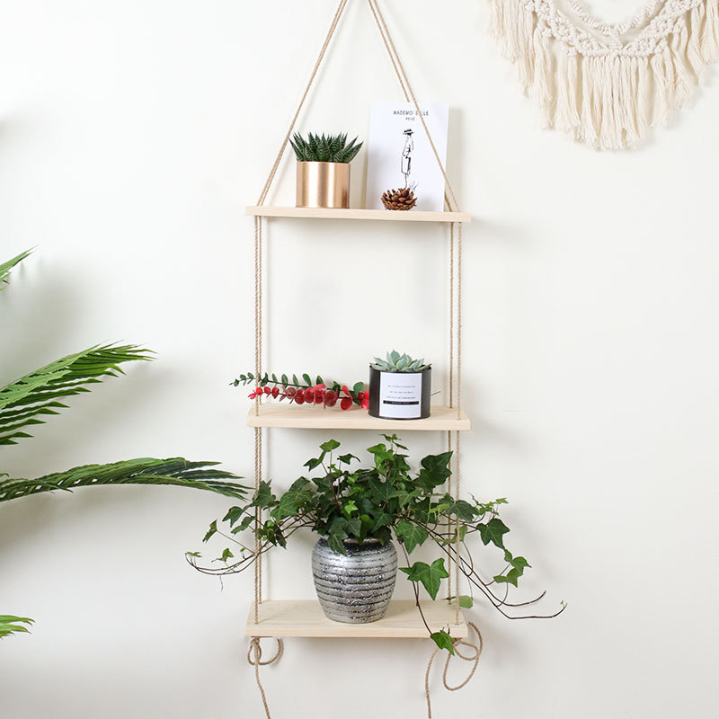 123-Layers-Wall-Hanging-Rack-Rope-Wood-Wall-Mounted-Plant-Flower-Pot-Storage-Shelf-Home-Office-Wall--1719153-4