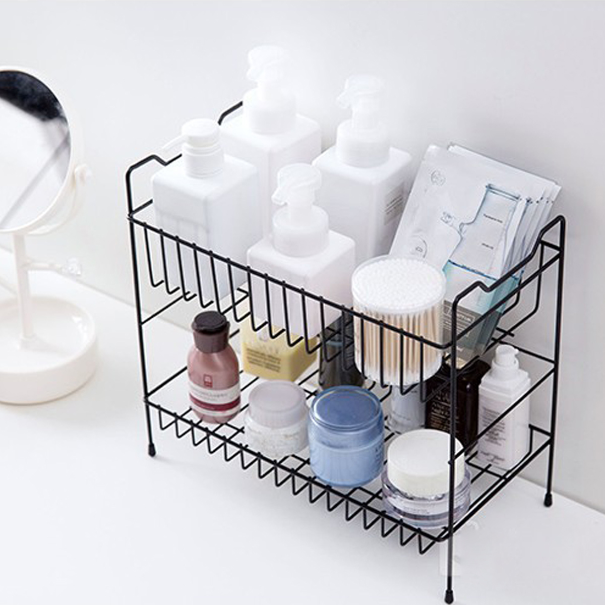 2-Layers-Desktop-Iron-Shelf-Kitchen-Sauces-Flavoring-Storage-Bathroom-Shampoo-Cosmetics-Storage-Hold-1827890-9