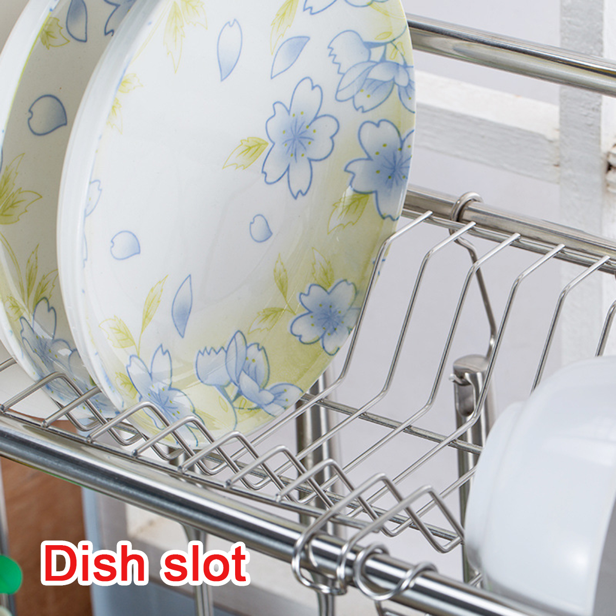 2-Tiers-Stainless-Steel-Dishes-Rack-Dual-Sink-Drain-Rack-Adjustable-Multi-use-Kitchen-Organizer-Rack-1661464-8