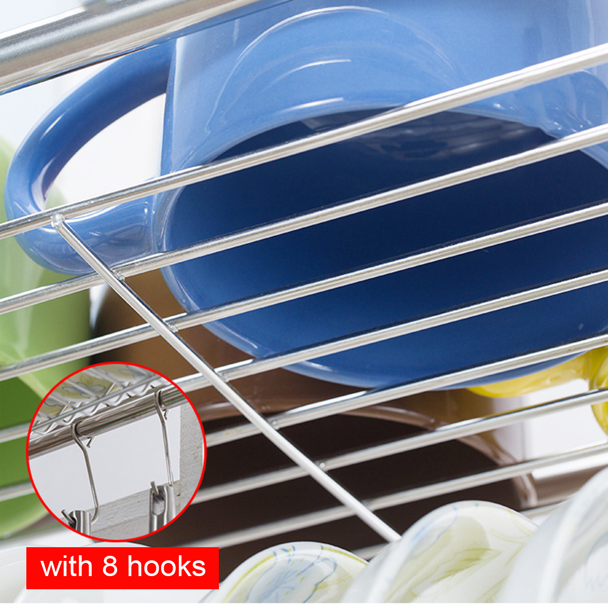 2-Tiers-Stainless-Steel-Dishes-Rack-Dual-Sink-Drain-Rack-Adjustable-Multi-use-Kitchen-Organizer-Rack-1661464-10