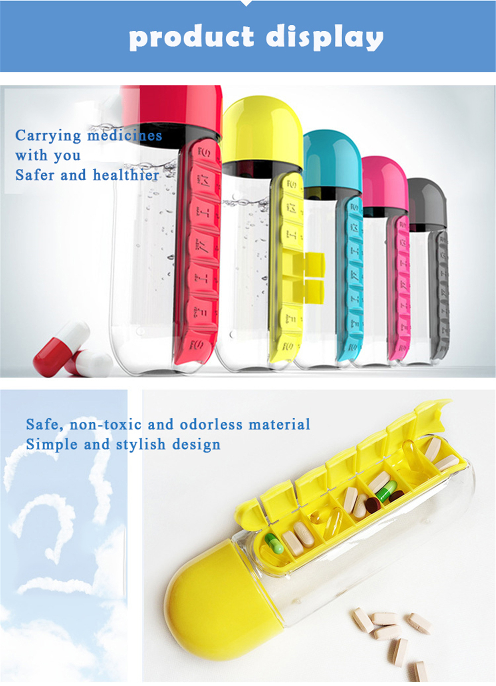 2-in-1-600ml-Pill-Box-Cup-Portable-Large-Capacity-7-Pill-Box-Outdoor-Carrying-Water-Bottle-With-Pill-1788259-2