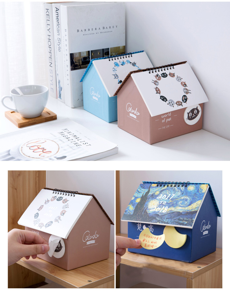 2018-Calendar-Notebook-Memo-Storage-Box-House-Container-Desk-Office-Daily-Planner-Student-Organizer-1246599-4